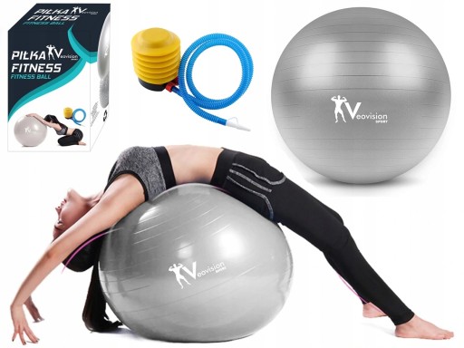 PIŁKA GIMNASTYCZNA DO ĆWICZEŃ PILATES W CIĄŻY REHABILITACYJNA 75cm + pompka