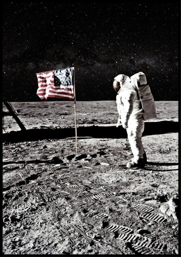 Plakat astronauta na księżycu - format 50 x 70 cm