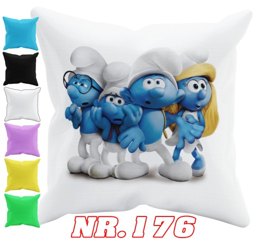 POSZEWKA NA PODUSZKĘ JAŚKA DO PRZEDSZKOLA SMERFY+ IMIĘ GRATIS