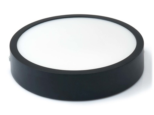 PANEL LED NATYNKOWY OKRĄGŁY CZARNY 18W PLAFON