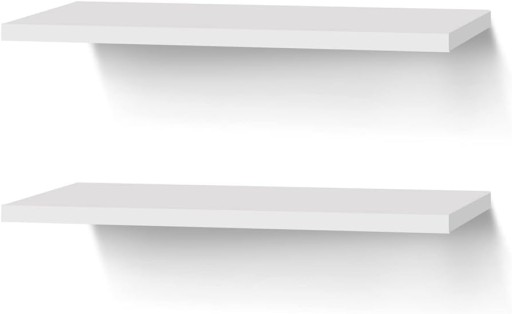 2 x PÓŁKI 50cm x 15cm WISZĄCE NA KSIĄŻKI NA ŚCIANĘ DO SALONU KUCHNI POKOJU