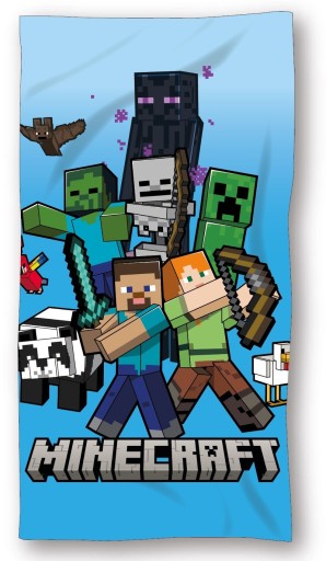 Minecraft Ręcznik Bawełna 70 x 140 cm Lipex
