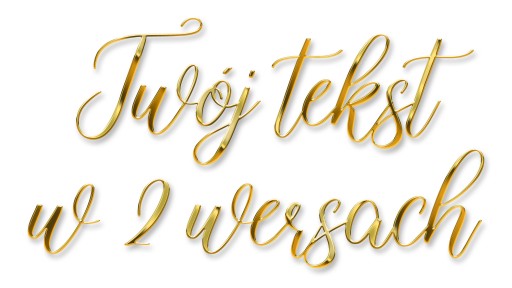 Naklejka Twój tekst napis CHROM ZŁOTA SREBRNA