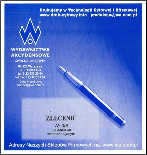 ZLECENIE WARSZTATOWE Wr-3/S