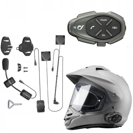 POLSKE KOMENDY 1 KASK INTERKOM INTERPHONE TOUR F5