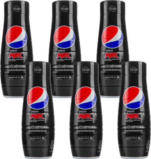 6X SYROP SODASTREAM PEPSI MAX BEZ CUKRU 440 ML KONCENTRATY DO SATURATORA
