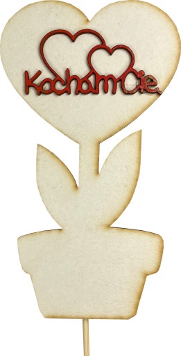 TOPPER KOCHAM CIĘ WALENTYNKI PREZENT PIK DEKO 6SZT