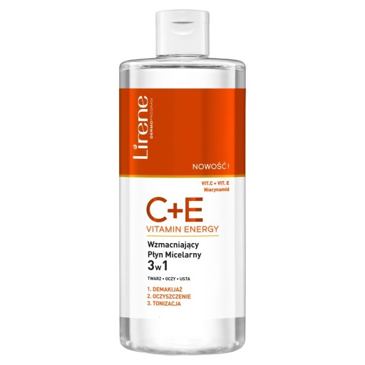 LIRENE C+E VITAMIN ENERGY WZMACNIAJĄCY PŁYN MICELARNY 400 ML.