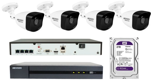 ZESTAW DO MONITORINGU KAMERY HIKVISION 4Mpx MOCNE