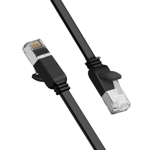 Płaski patchcord kabel przewód sieciowy Ethernet RJ45 Cat 6 UTP 1000 Mbps 0