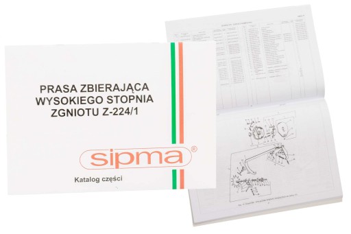 KATALOG CZĘŚĆI PRASY KOSTKUJĄCEJ SIPMA Z-224