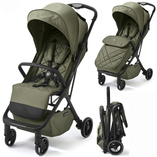 WÓZEK SPACEROWY FUTURE DESIGN X-RAY FOLIA MOSKITIERA MISTY OLIVE