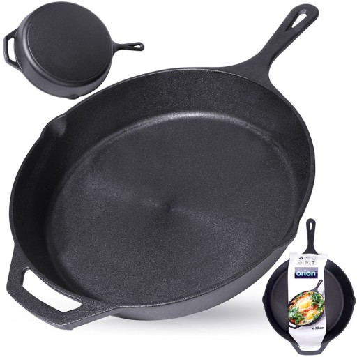 Patelnia ŻELIWNA talerz żeliwny 30 cm indukcja gaz