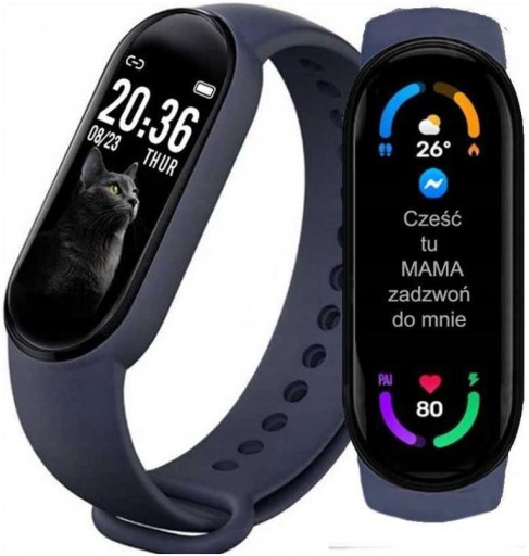 M6 OPASKA SPORT SMARTWATCH SMARTBAND ZEGAREK