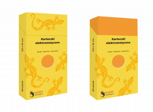 KARTECZKI ELEKTROSTATYCZNE 50szt 7,5x15 cm (kolor