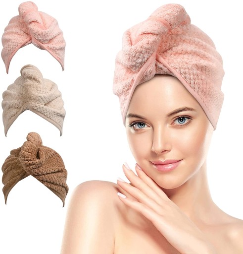 RĘCZNIK NA GŁOWĘ TURBAN DO WŁOSÓW SZYBKOSCHNĄCY