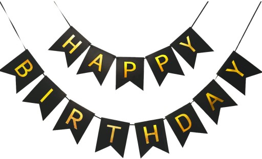 Girlanda urodzinowa HAPPY BIRTHDAY napis baner