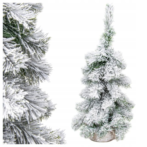 Choinka Sztuczna Biała - Jodła 60cm Mała Ośnieżona