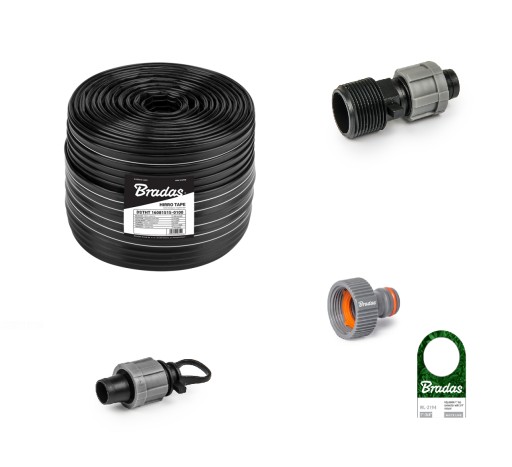 Taśma kroplująca 16/8mil/1,5l/h/10cm TAPE 100m LINIA KROPLUJĄCA + złączki