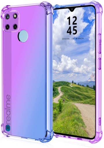 Etui do Realme C21Y C25Y MIENIĄCY KOLOR + SZKŁO