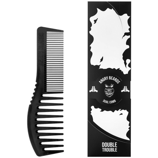 Angry Beards Grzebień do Stylizacji Rozczesywania Brody i Włosów Dual Comb