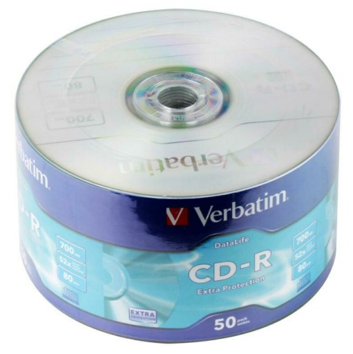 50x Płyty Verbatim CD-R 700MB DataLife ExtraProtec