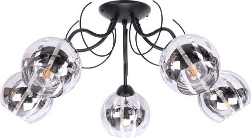 LAMPA WISZĄCA SUFITOWA KULE METALOWA CHROM LED