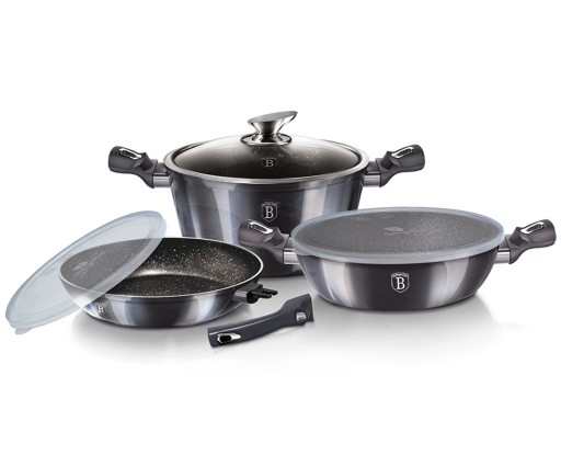 Zestaw patelni i garnków 6 elementów BH-7052 Carbon Pro