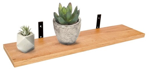 PÓŁKA ŚCIENNA DĄB CRAFT 60CM NA WSPORNIKACH LOFT