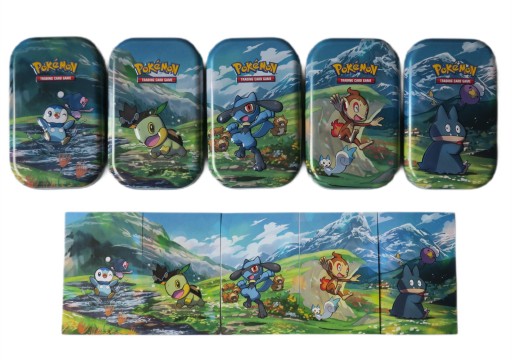 ORYGINALNE PUSZKI 5 POKEMON SINNOH STARS MINI TINS (BEZ BOOSTERÓW I KART)