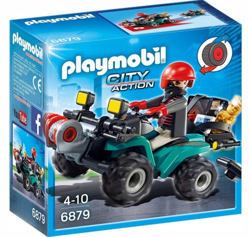 Playmobil 6879 PRZESTĘPCA Z QUADEM city złodziej