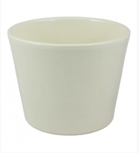 CERAMICZNA OSŁONKA DONICZKA 12CM KREMOWA
