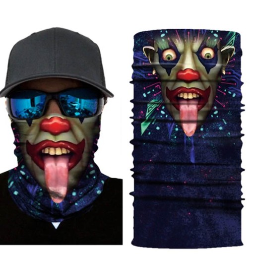 MASKA CHUSTA BANDANA MASK JOKER HORROR CLOWN R7