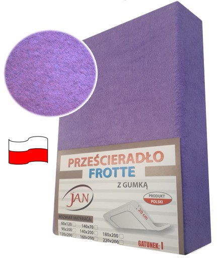 Prześcieradło FROTTE z gumką 220x200 GRUBE