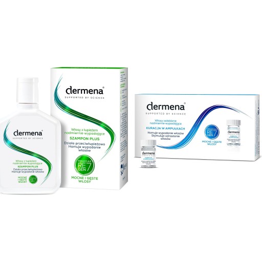 SZAMPON Przeciwłupieżowy i Wzmacniający Włosy - Zestaw Dermena® Plus