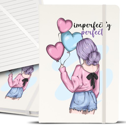 Notes Notatnik A5 Biały IMPERFECTLY PERFECT Wzory