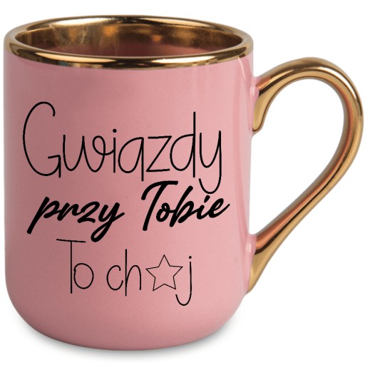 KUBEK RÓŻ PREZENT DLA DZIEWCZYNY ŻONY KOCHANKI GWIAZDY PRZY TOBIE TO CH*J