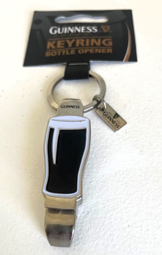 GUINNESS metalowy brelok otwieracz PINT z pianą
