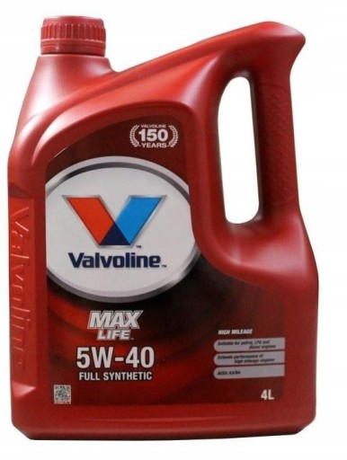 Valvoline max life 5W40 4l MAXLIFE