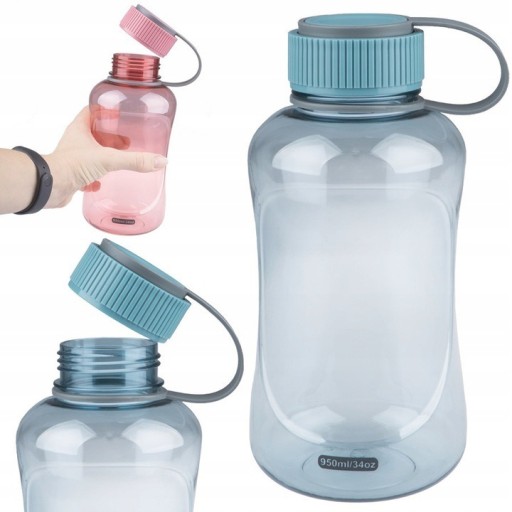 BŁĘKITNY BIDON SHAKER DO SZKOŁY 950ML LEKKI KOLORY