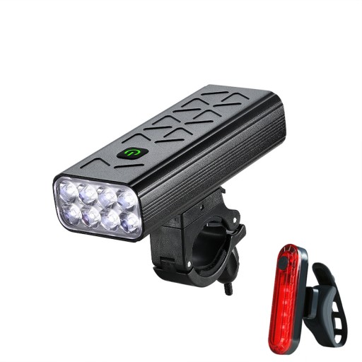 LAMPKA ROWEROWA X8 T6 LED na USB + TYLNA