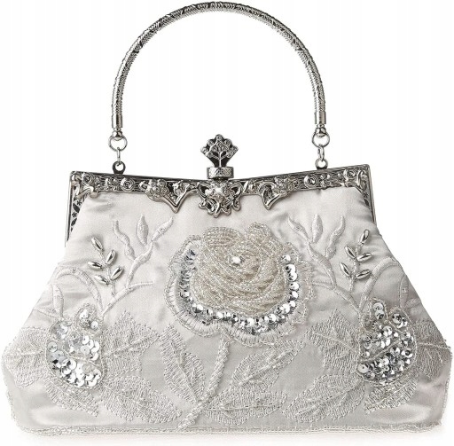 HAFT CEKINY WESELE CROSSBODY WIECZÓR TOREBKA