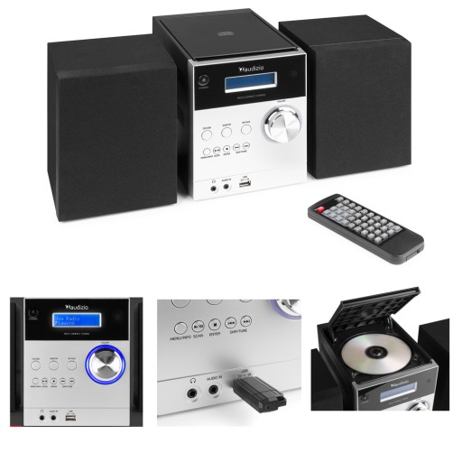 Mikro Wieża HiFi Audizio CD DAB+ FM BT USB