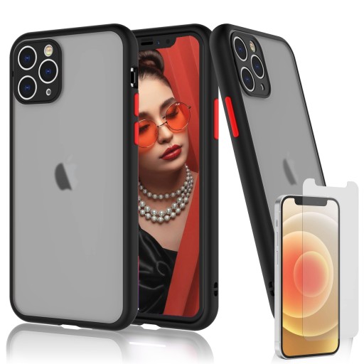 MATOWE ETUI OCHRONA APARATU DO IPHONE 12 PRO MAX KOLORY + SZKŁO HARTOWANE