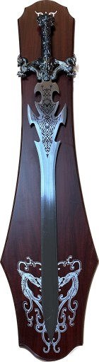 MIECZ FANTASY OZDOBNY NA ŚCIANĘ STAL 90cm