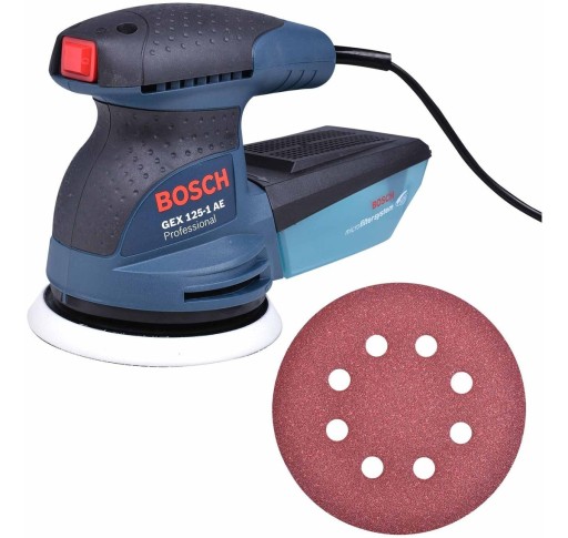 BOSCH SZLIFIERKA MIMOŚRODOWA GEX 125-1 AE + PAPIER