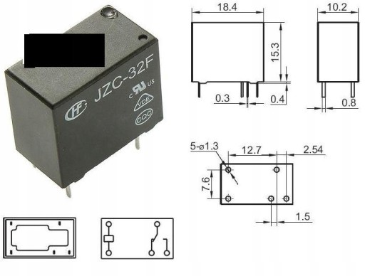 PRZEKAŹNIK 12V/3A JZC-32F / 7464