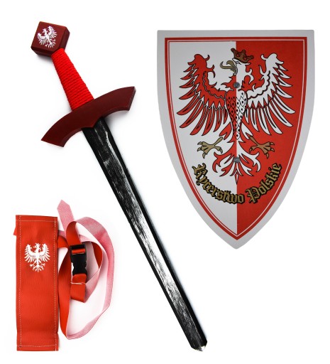 Zestaw MIECZ 60cm TARCZA POCHWA rycerski strój