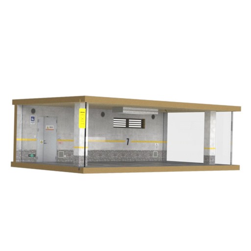 Model 1/3 gablota, stojak z oświetleniem LED