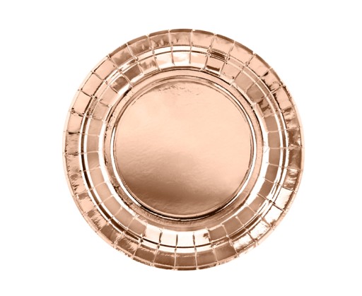 TALERZYKI papier TALERZYK gold rose URODZINY